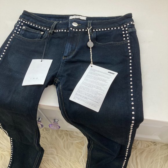 IRO Nanex cropped studded low-rise skinny jeans - Picture 7 of 15